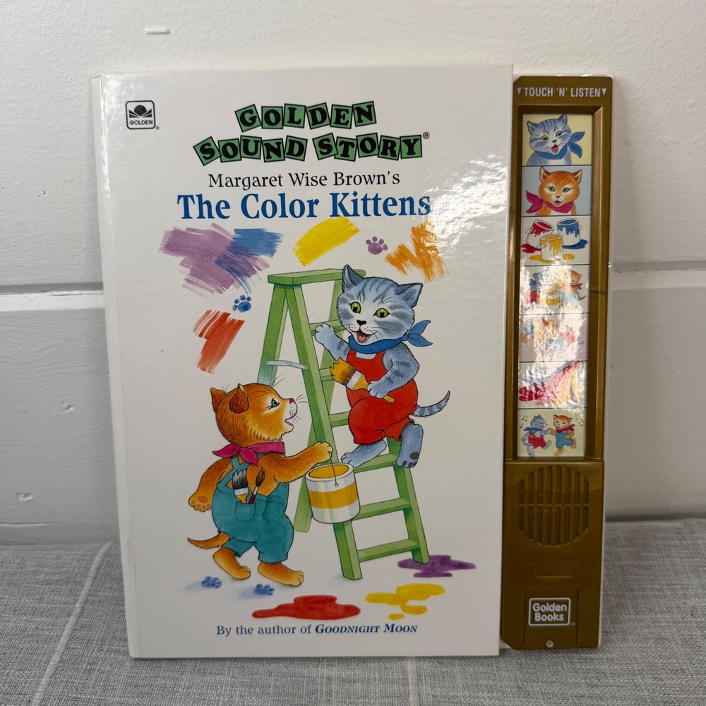 *WORKS* VTG Golden Sound Story book The Color Kittens by Margaret Wise Brown 94